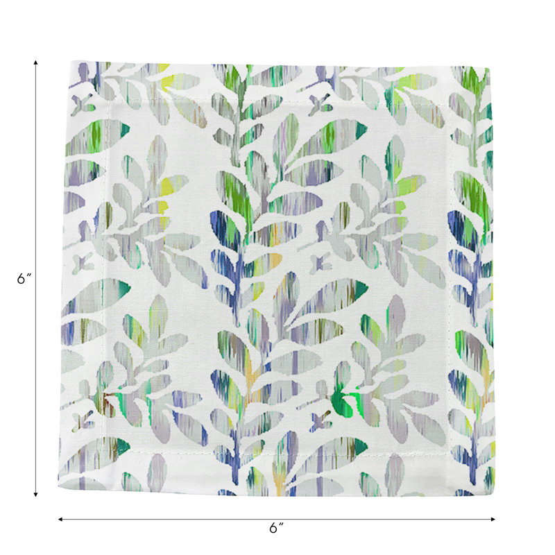 Cotton Blend Square Napkins, Verdure