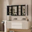 Armoire à miroir murale encastrée ou à fixation murale H 30 po Wailyn avec armoire latérale noire Wailyn-824896248