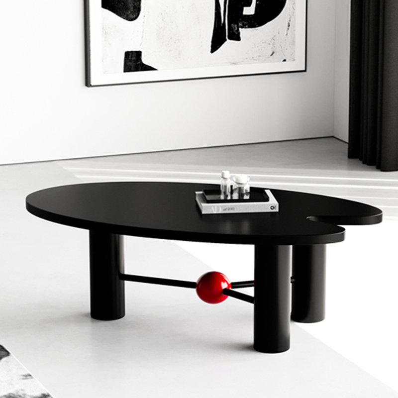 Table de bout en nuage de couleur crème en forme de vent, H 17,71 po x L 62,99 po x l 25,59 po