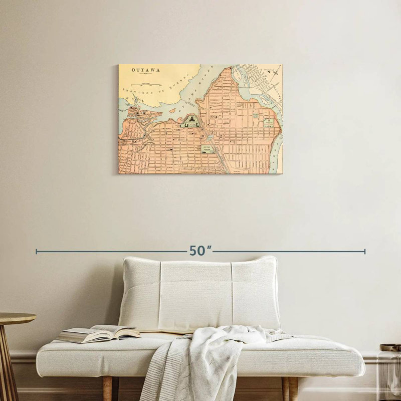 Carte de Ottawa, H 20 po x l 30 po