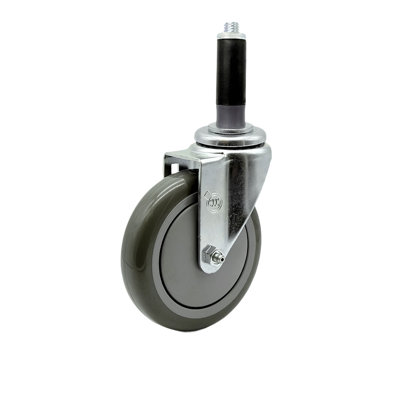 5 Inch Polyurethane Wheel Swivel 7/8 Inch Expanding Stem Caster SCC