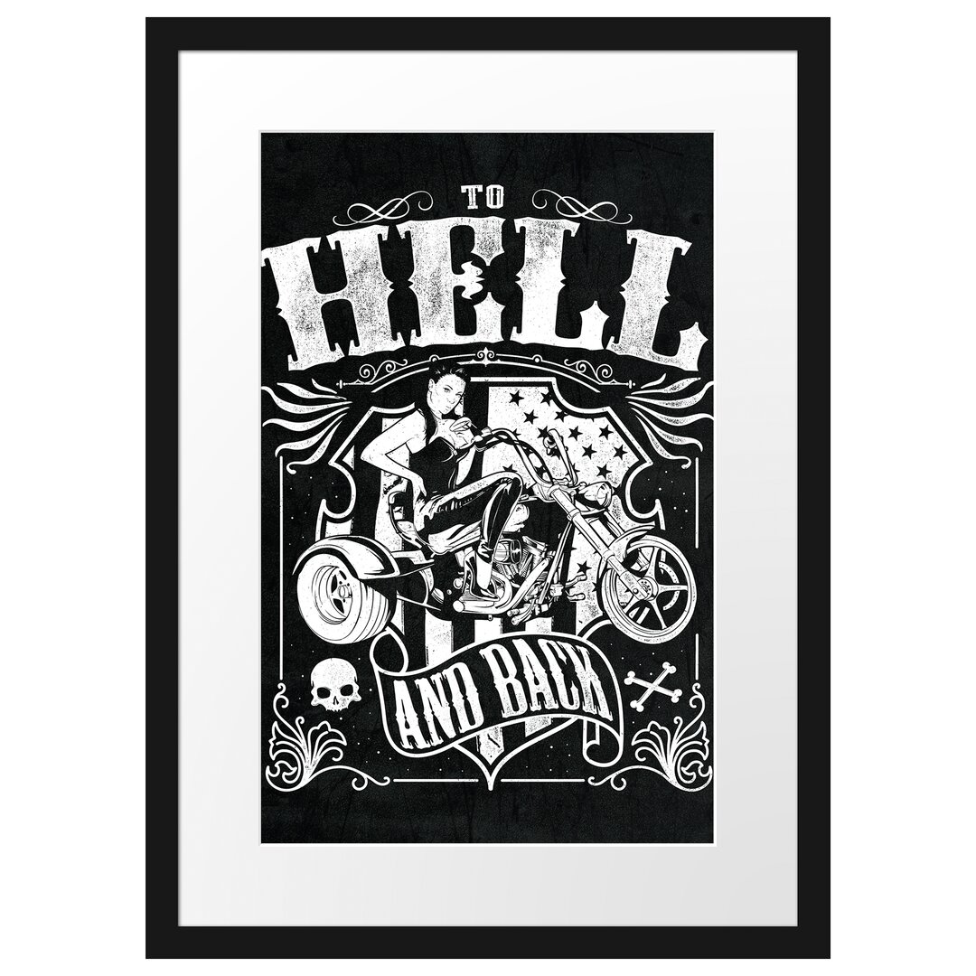 Gerahmtes Poster To Hell And Back Black