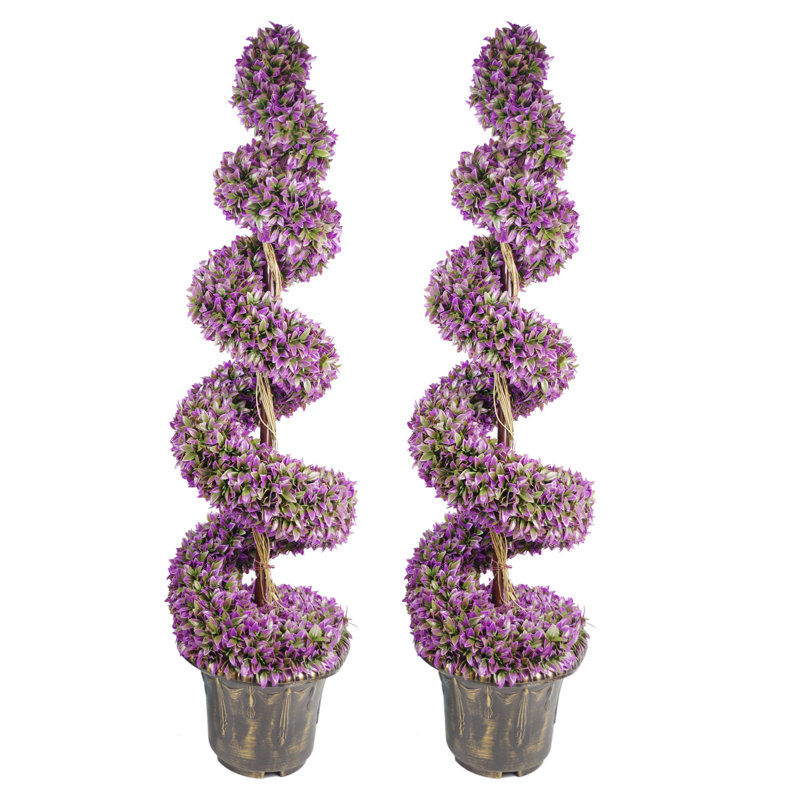 Anivea Faux Tree in Pot, 120 cm x 35 cm, Purple