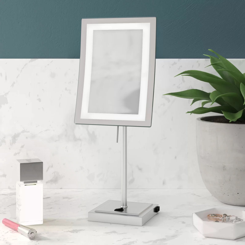 Miroir de maquillage de table 6,5 "x 9", Chrome