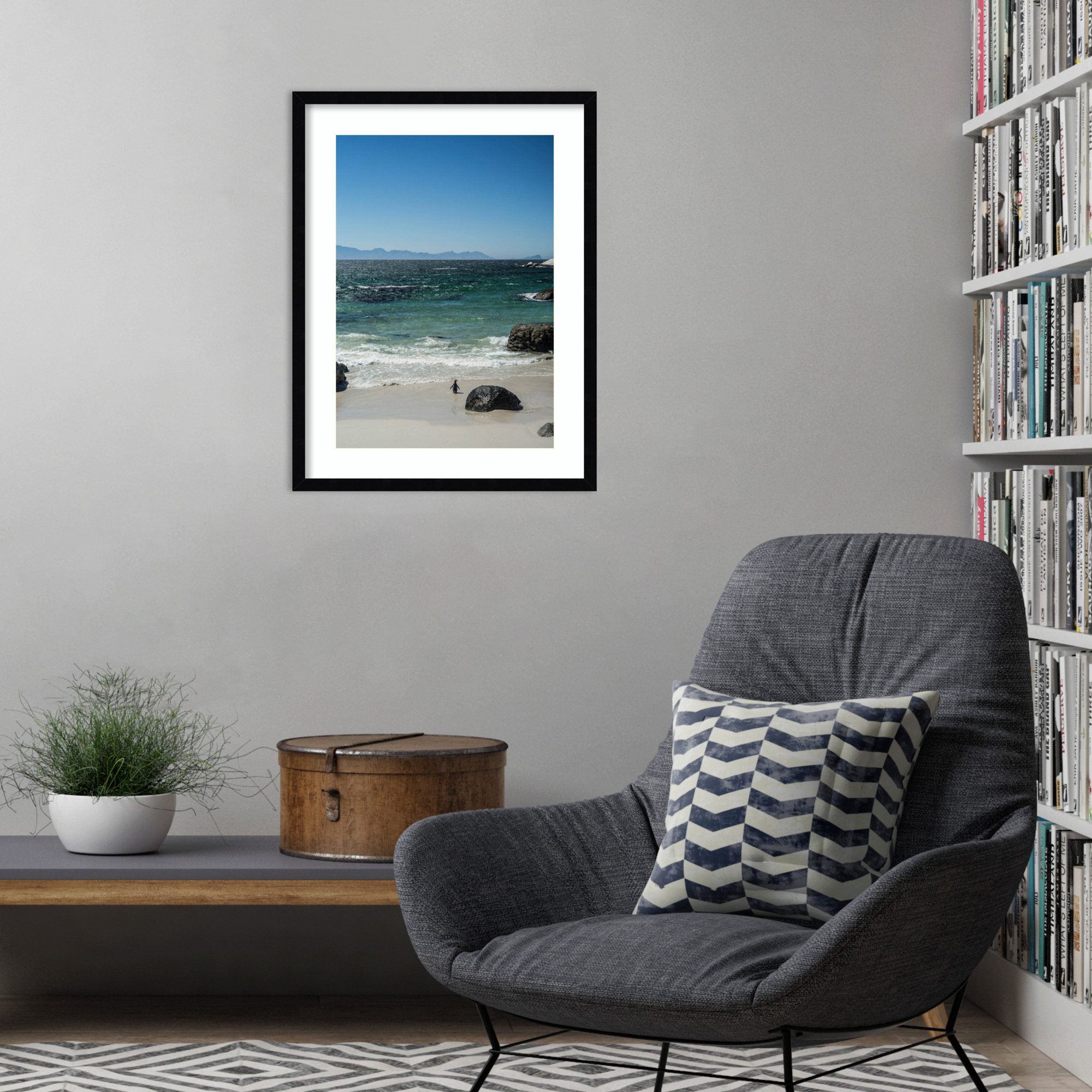 Heading Out to Sea by Shot by Clint Wood Framed Wall Art Print, 25" H x 19" W, Black