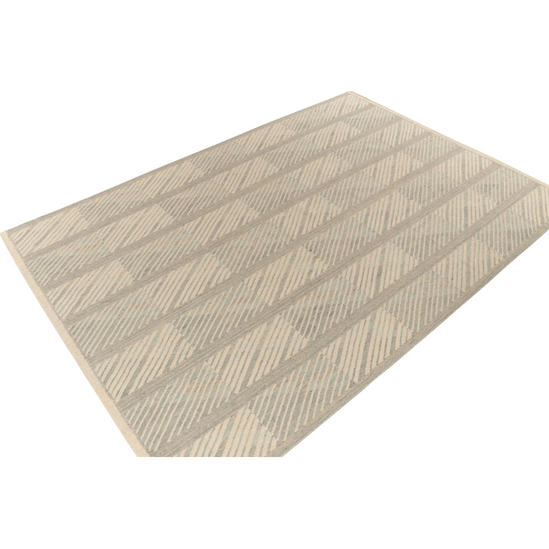 Scandinavian Wool Geometric Area Rug, Rectangle 12' x 18'