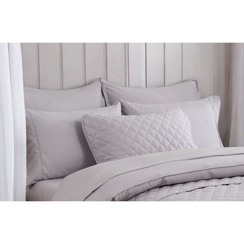 Taie décorative OCEAN FINE BEDDING, Gris, Grand lit