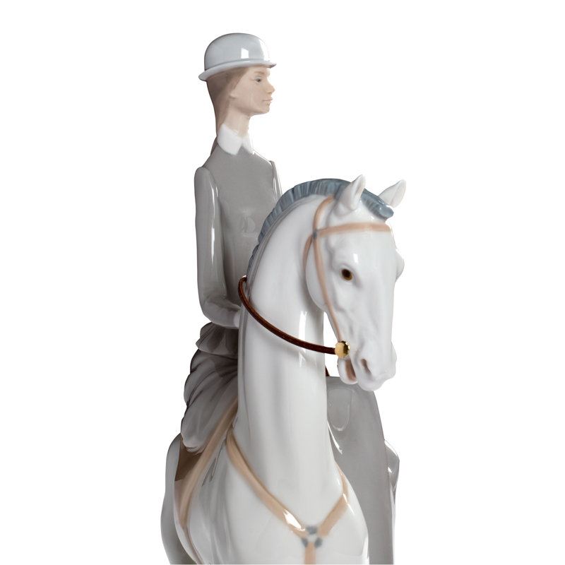 Woman on Horse Figurine