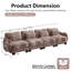 Canapé surdimensionné en chenille 4 places avec design ergonomique incurvé et coussins de taille