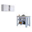 Ensemble de cuisine 7 pièces 4 portes 4 pièces, armoire murale supérieure et îlot de cuisine-7709650