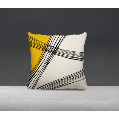 Cassie Abstract Spun Polyester Indoor/Outdoor Reversible Throw Pillow