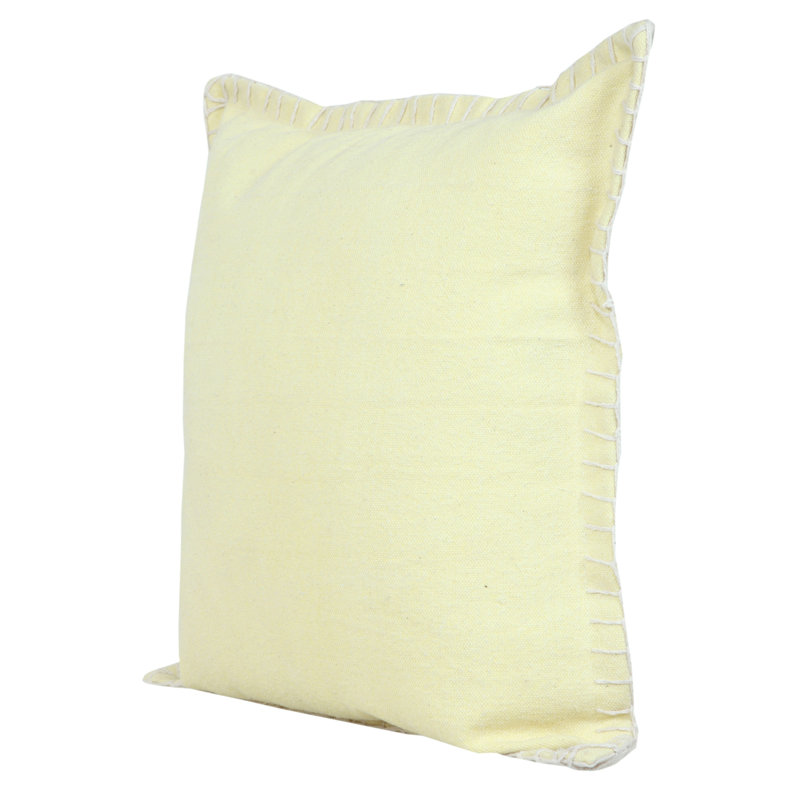 Housse de coussin Madison, 20 po x 20 po, Pillow Insert, Jaune clair