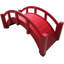 Pont de jardin miniature japonais rouge 25 pouces