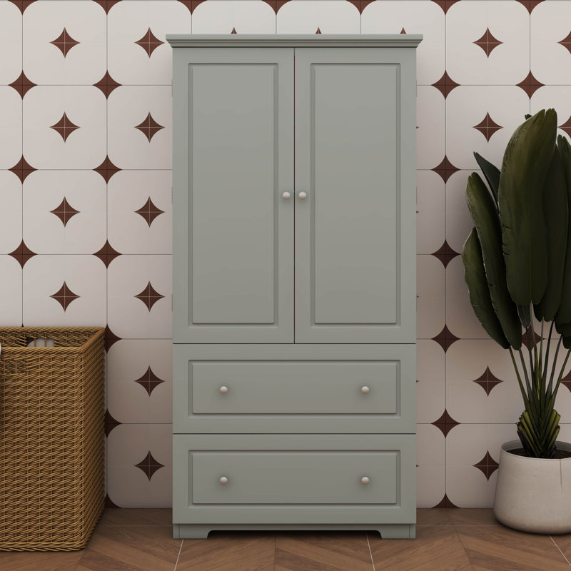 Armoire de rangement spacieuse avec portes et tiroirs