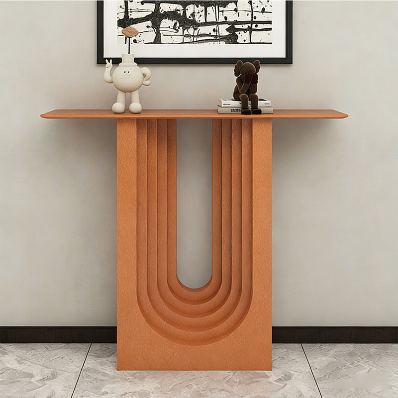 Console moderne et simple., Orange, Orange, H 33,4 po x L 70,8 po x l 11,8 po
