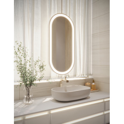 Miroir lumineux encadré Sculpt