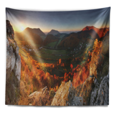 Photographie automne montagnes panorama tapisserie