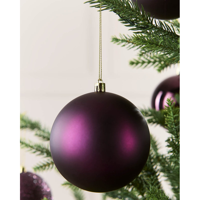 11cm Polystyrene Bauble, 11 cm H x 9.9 cm W x 9.9 cm D, Purple, 9