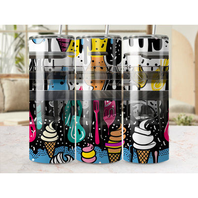 Choose Handmade Tumblers 591 mL Vacuum Insulated Stainless Steel (18/8) Travel Tumbler with Straw