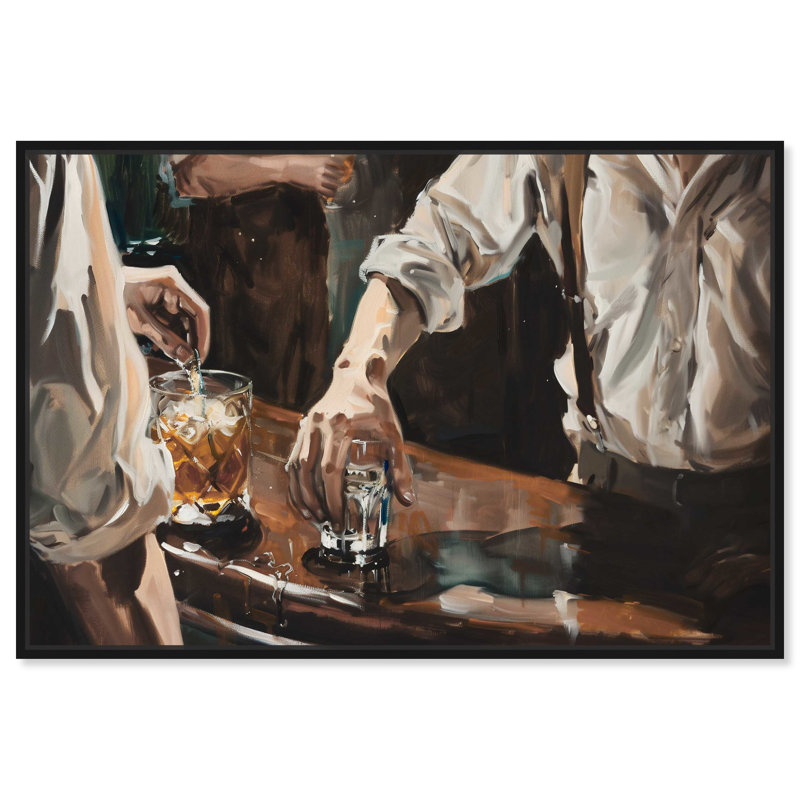 Notoriart Together For Drinks, Cadre noir, H 25 po x l 37 po x P 1,8 po