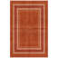 Tapis Rapids2 moderne, minimaliste, à bordure géométrique orange, rouge et crème, lavable à la machine, antidérapant, à poils courts, pour l'intérieur et l'extérieur, adapté aux animaux domestiques, idéal pour le salon, la chambre, la salle à manger, l'entrée, le couloir ou le bureau.-1109058748