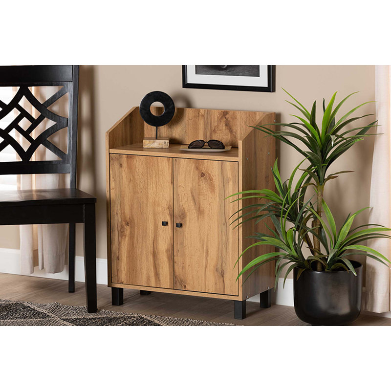 IHome Studio 8 Pair Shoe Storage Cabinet, Brown