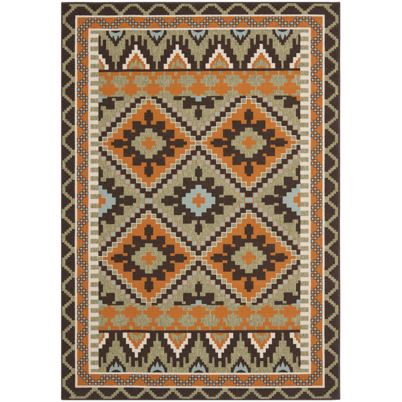 Northpoint Performance Oriental Indoor/Outdoor Area Rug, Rectangle 5'3" x 7'7"