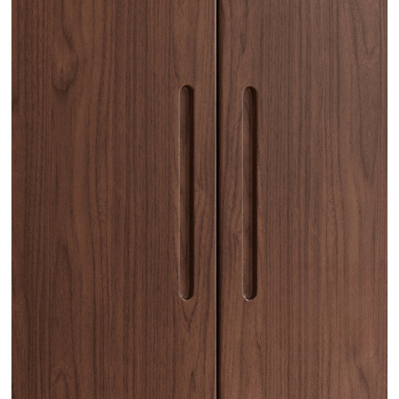Simple Classic  Walnut Colour Wardrobe, 98.43" H x 62.99" W x 23.62" D