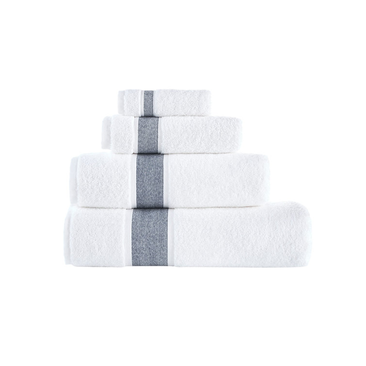 Cascata 6 Piece Turkish Cotton Bath Towel Set (Set of 6) Wade Logan Color: White