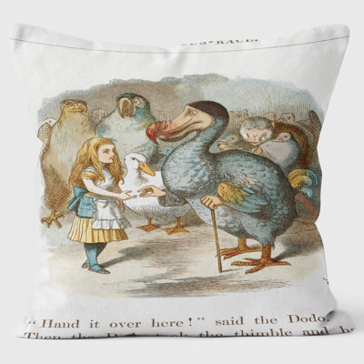 The Caucus Race - Alice in Wonderland - Lewis Carroll Cushion