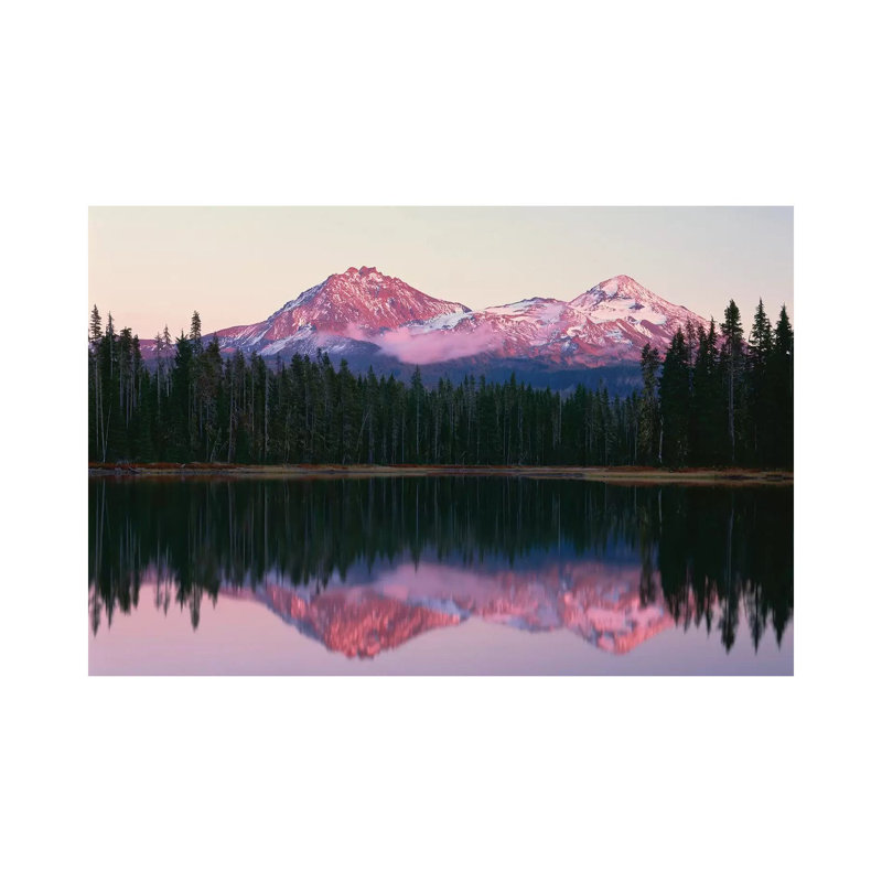 Or, Willamette Nf. North And Middle Sister, With First Snow Of Autumn by John Barger - Wrapped Canvas Print