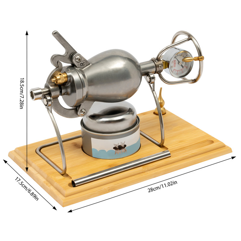 Petite machine à maïs soufflé rétro en acier inoxydable 260 ml / 0,07 gal