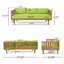 Ensembles de meubles de patio: lit de jour 3 places Claremont + table en bois d'acacia-673850550
