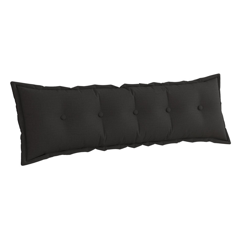 Coussin de siège de tête de lit capitonné à dossier Sit-up Back Comfort, Grand lit, Noir