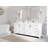 Malibu 84'' Double Bathroom Vanity with Quartz Top-88110435