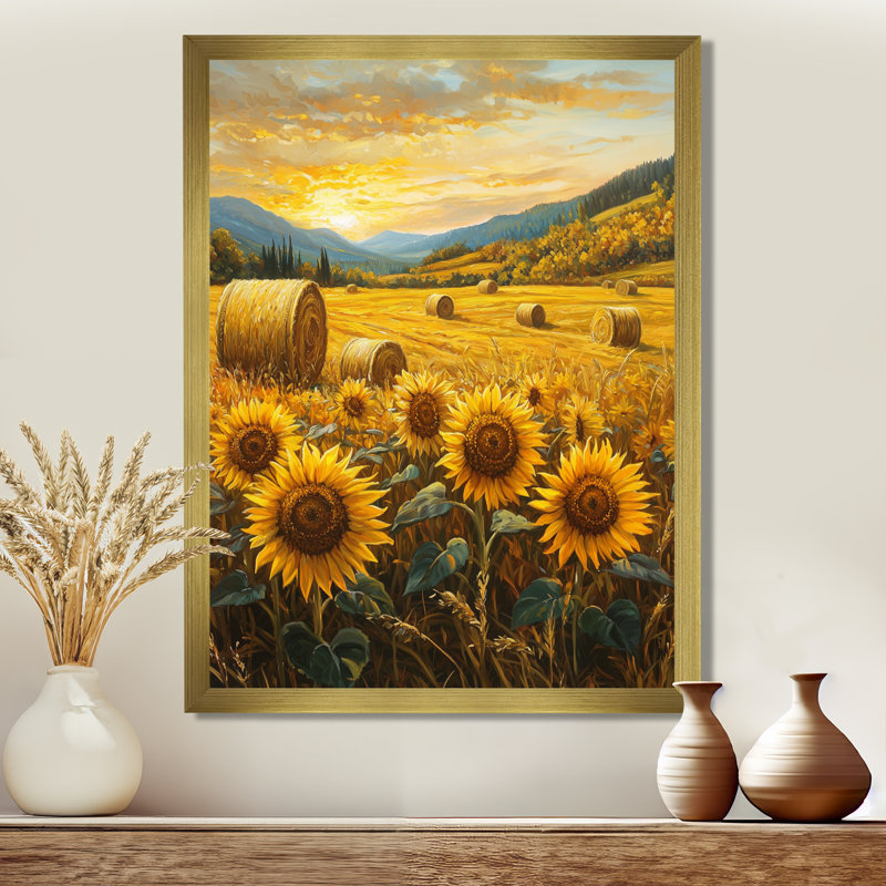 Dulari - décoration murale florale, H 20 po x l 12 po, Reproduction encadrée d'une seule photo, Doré
