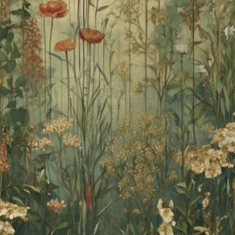 Tableau imprimé vintage de fleurs sauvages de jardin botanique sur toile tendue, 61 x 91 cm, prêt à accrocher