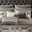 Édredon très grand de style couette en taupe avec damier classique, insert amovible et fermeture à glissière invisible, taille 9 pièces, conception géométrique - standard, facile d'entretien-121248435