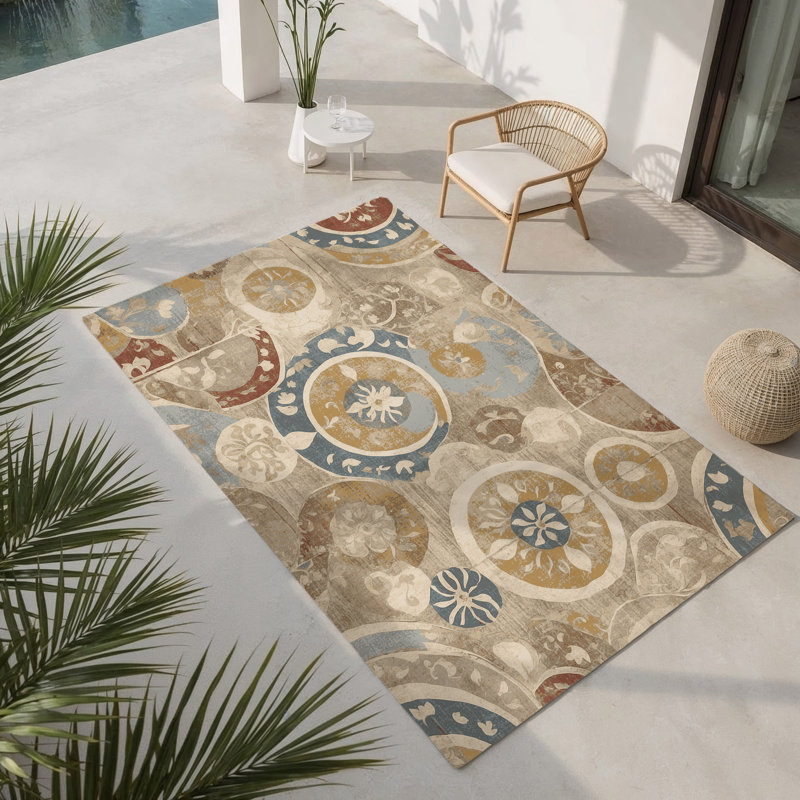 Sleek Spin Indoor And Outdoor Area Rug, Rectangle 9 pi x 12 pi