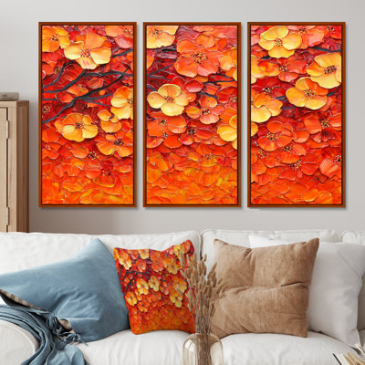 Sunset Hues Of Apple Blossom II - Apple Blossom Wall Art Set