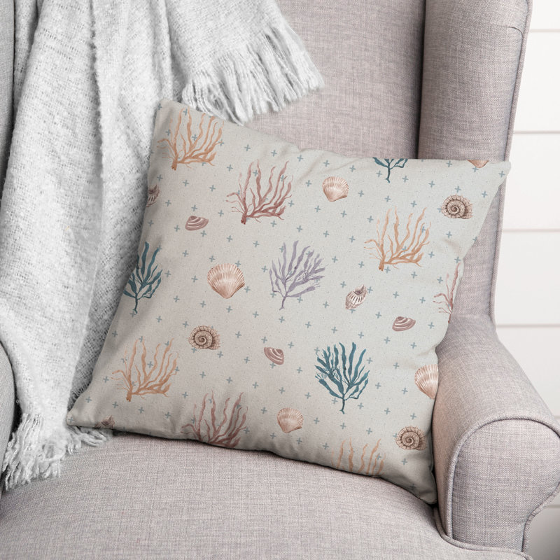 Reversible Throw Pillow, Blue