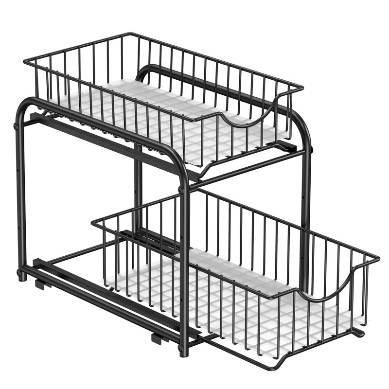 Amald Adjustable Stainless Steel Dish Rack, Black
