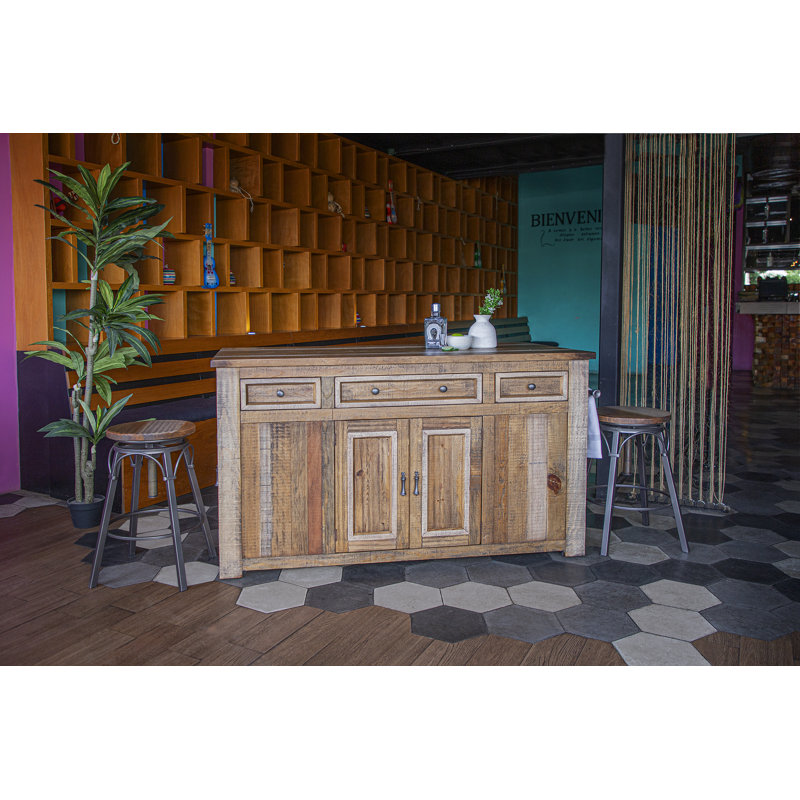 Marquez Swivel Pine Solid Wood Adjustable Height Counter Stool
