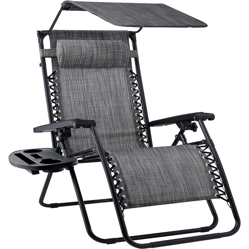 Alahia Folding Recliner Chair, Gray