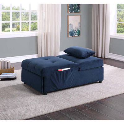 Banc de rangement moderne à plateau relevable avec lit escamotable, meubles en bois massif touffeté de velours pour plus de confort et de style