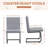 19" H Mid-Century Modern Armless High Back Side Chair Leathaire Upholstered Dining chairs-1345662639