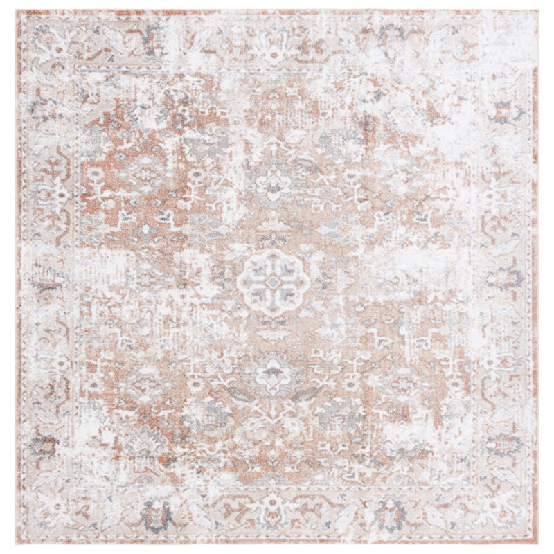 Stantonsburg Performance Machine Washable Oriental Rug, Square 6'7"