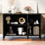 Buffets spacieux avec rangement et armoire de cuisine moderne en bois aggloméré noir
