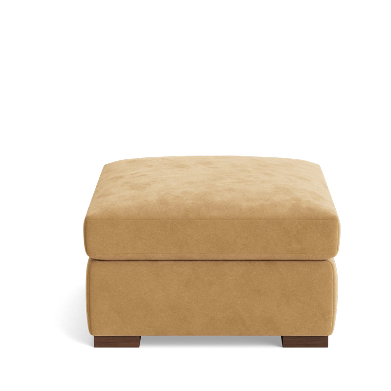 Lucca Ottoman, Performance Velvet - Nutmeg