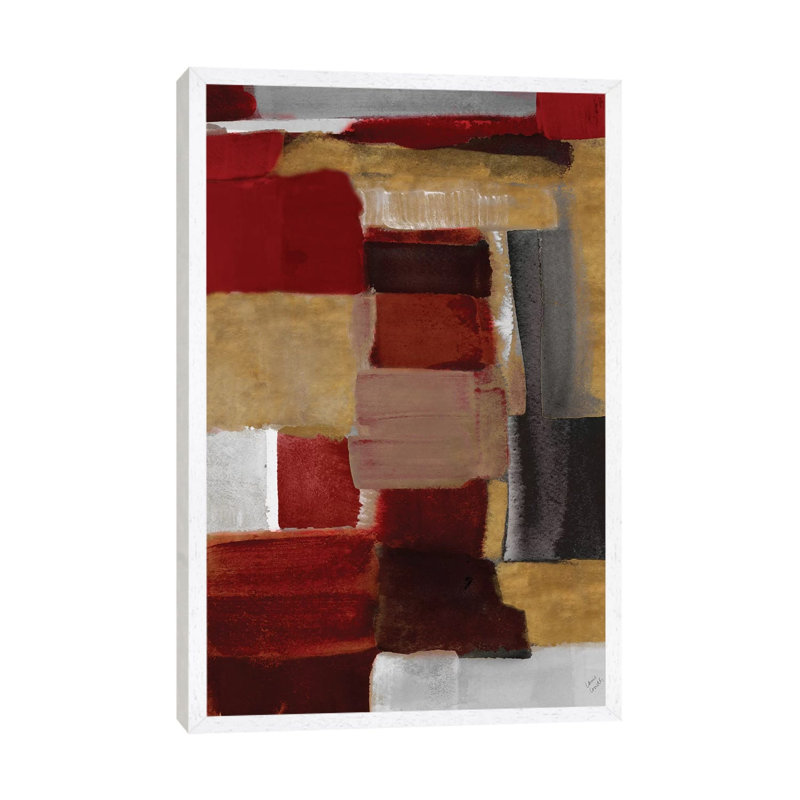 Red And Gold Light II by Lanie Loreth - Painting on Canvas, 66.04cm H x 45.72cm W x 3.81cm D, White Floater Framed